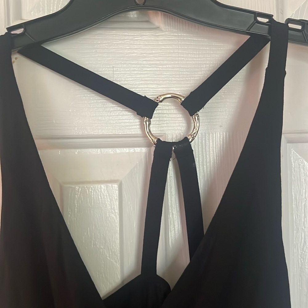 Black with embroidered accent